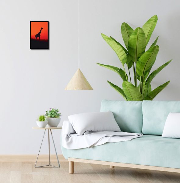 Plakat 20x30cm Żyrafa w Czerni zdjęcie 4