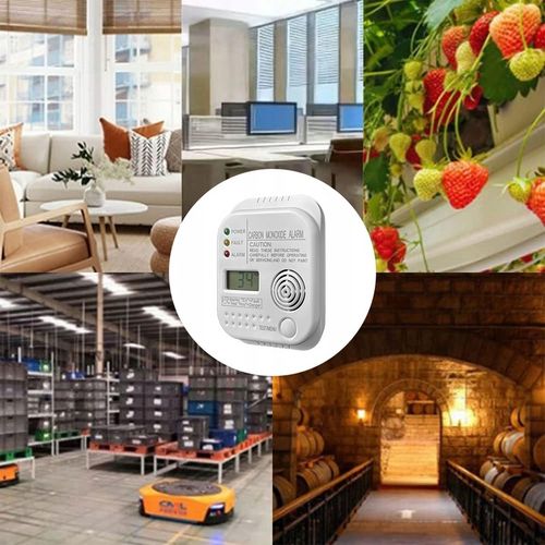 Bezprzewodowy czujnik gazu tlenku węgla czadu i dymu na baterię alarm na Arena.pl