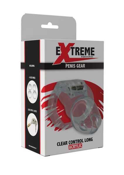 Clear Control Cock Cage Long zdjęcie 2