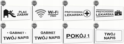 Tabliczka informacyjna nierdzewna BIAŁA aluminiowa BIURO NADRUK UV na Arena.pl
