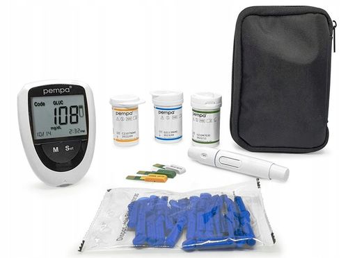GLUKOMETR BENECHECK PEMPA 3W1 GLUKOZA KWAS MOCZOWY CHOLESTEROL + 3 GRATISY na Arena.pl