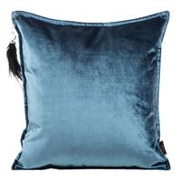 Poszewka Z Ozdobnym Chwostem ROYAL 45x45 niebieska