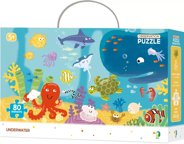 Puzzle obserwacyjne 80 elementów. Ocean zdjęcie 1