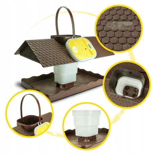 KARMNIK DLA PTAKÓW DUŻY MOCNY DOMEK BUDKA NA KARMĘ POKARM ZIARNO na Arena.pl