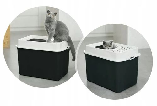 DUŻA ZAMKNIĘTA KUWETA DLA KOTA XXL WYSOKA HOP IN NA ŻWIREK MIX KOLORÓW na Arena.pl