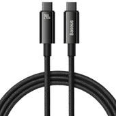 kabel przewód usb-c w oplocie 480mb/s 240w tungsten gold 3m czarny