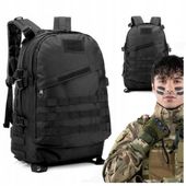 PLECAK WOJSKOWY TAKTYCZNY MILITARNY CZARNY 45L DO LICEUM SURVIVAL