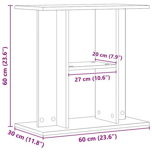 Szafka pod akwarium, dąb artisan, 60x30x60 cm na Arena.pl