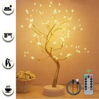 DEKORACYJNE ŚWIECĄCE DRZEWKO LED 50CM USB LAMPKA NOCNA OZDOBNE ŚWIĘTA