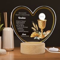 Podziękowanie dla Matki Chrzestnej Ojca Chrzestnego Lampka LED z Dedykacją