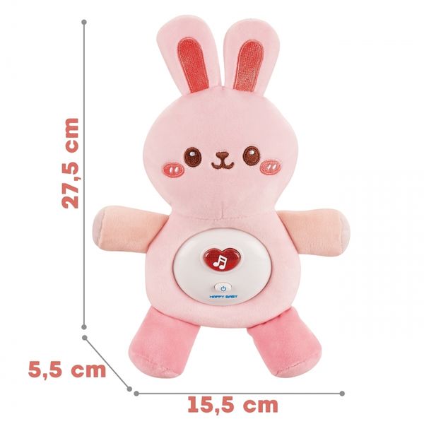WOOPIE BABY Interaktywny Pluszak Przytulanka dla Niemowląt Światło Dźwięk Króliczek Usypiacz Różowy zdjęcie 16