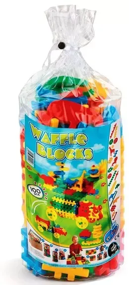 Klocki konstrukcyjne Wafle, 100 elementów zdjęcie 2
