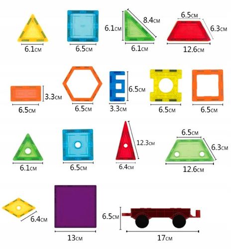 DUŻE KLOCKI MAGNETYCZNE KONSTRUKCYJNE KAFELKI 70 el Rainbow Magnetic Tiles na Arena.pl