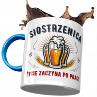 Kubek Błękitny Dla Siostrzenicy Urodziny Prezent Z Nadrukiem Ze Zdjęciem