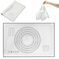 STOLNICA SILIKONOWA MATA PODKŁADKA DO CIASTA Z MIARAMI KUCHENNA 29x26cm