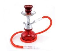 shisha tc red 25cm - czerwona szisza z jednym wężem