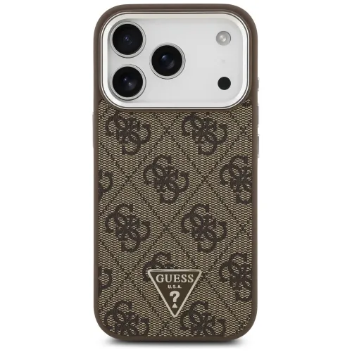 etui guess 4g triangle logo magsafe na iphone 17 pro - brązowe na Arena.pl
