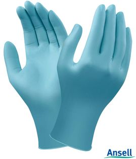 Rękawice nitrylowe atest antywirusowe 100 szt. Ansell  M i XL