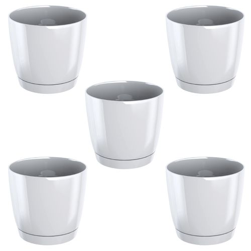 5x Doniczka okrągła Coubi DUOP120 + podstawka na Arena.pl