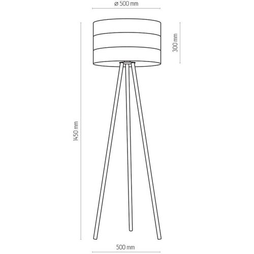 Stojąca lampa na trójnogu Tago 5053 TK Lighting ażurowa czarna złota na Arena.pl