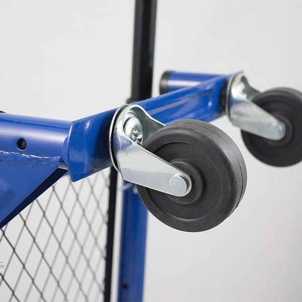 15905 Ręczny wózek magazynowy Bituxx z obrotowymi kołami wózek 2w1 zdjęcie 3