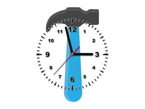 40X40CM ZEGAR MŁOTEK OBRAZ na Arena.pl