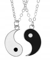 Naszyjnik dla Pary Yin Yang Równość Charmonia Talizman Jin Jang Znak 2 szt.