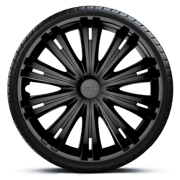 4x Kołpaki 15 GIGA BLACK CZARNE TUNING zdjęcie 1