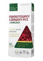 FERMENTOWANY CZERWONY RYŻ KARCZOCH 80 KAP KRĄŻENIE SERCE | MEDICA HERBS