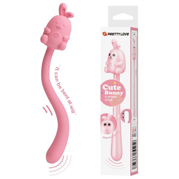 Cute Bunny, Flirting Stick, 7 Vibration Functions, Magnetic Usb Charging zdjęcie 1
