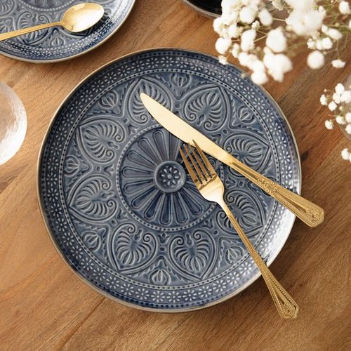 Talerz INDIE obiadowy granatowy 27 cm na Arena.pl