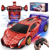 TRANSFORMUJĄCY SAMOCHÓD RC SPIDERMAN Z PODŚWIETLENIEM OCZU I PODWOZIA
