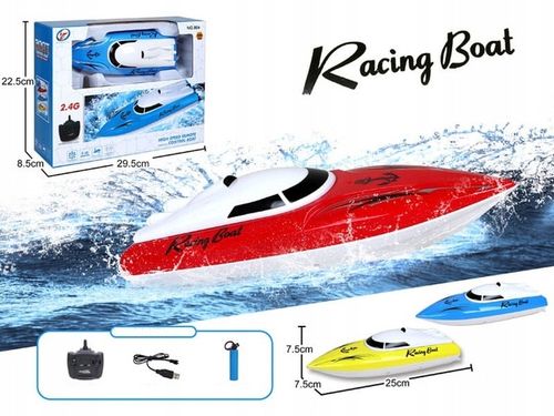 ŁÓDŹ ŁÓDKA MOTORÓWKA NA RADIO Z ŁADOWARKĄ USB ZDALNIE STEROWANA RC + PILOT na Arena.pl