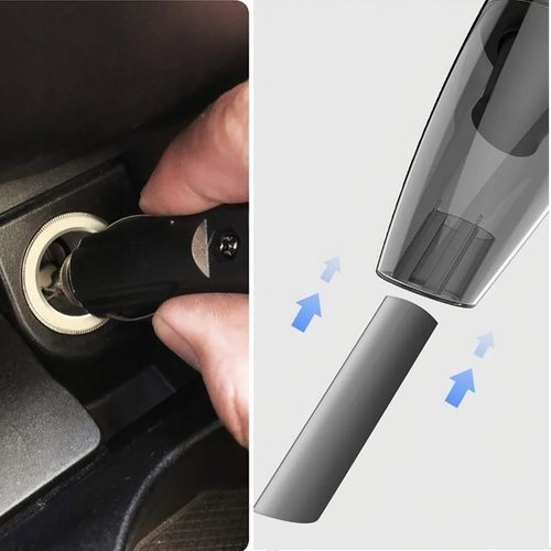 Odkurzacz Ręczny Bezprzewodowy Bezworkowy Samochodowy Cichy Filtr+ Końcowki na Arena.pl