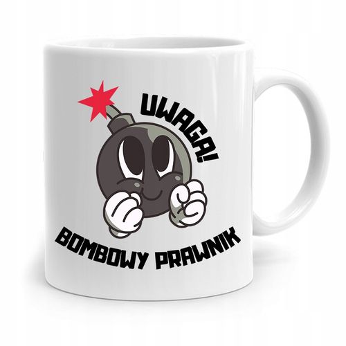 Kubek Dla Prawnika Mecenasa Uwaga Bomowy Prawnik Z Nadrukiem Ze Zdjęciem na Arena.pl