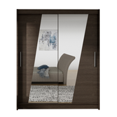 Szafa przesuwna Westa XIV z lustrem 150 - CHOCO