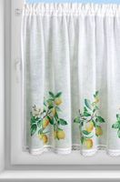 Biała zazdrostka CLEO 90x150 cm delikatna koronka montaż na tunelu