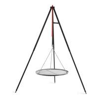 Grill kempingowy na trójnogu 160 cm COOK KING - ruszt stal nierdzewna 60 cm