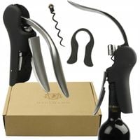 ZESTAW AKCESORIA DO WINA 3w1 NA PREZENT KORKOCIĄG ŚRUBA PRZECINAK DO FOLII