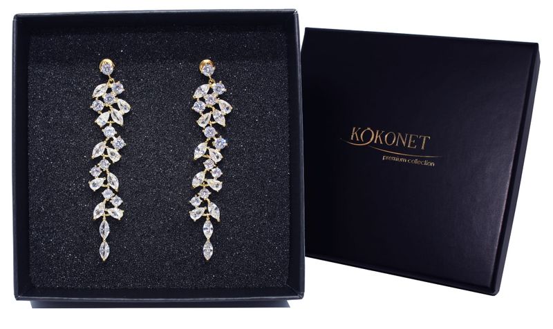 Kolczyki ślubne CHLOE gold zdjęcie 1