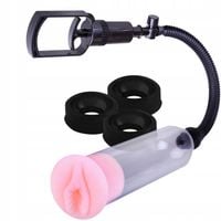 POMPKA DO PENISA Z AUTOMATEM 3 USZCZELKI + POCHWA