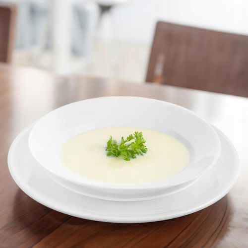 SERWIS OBIADOWY BIAŁE SZKŁO ZESTAW TALERZY BIAŁY NA 6 OSÓB WZÓR SONIA na Arena.pl