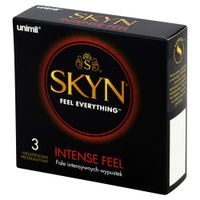 prezerwatywy stymulujące skyn intense feel bez lateksu 3 szt