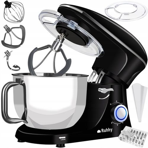 Robot Kuchenny Planetarny Mikser Zestaw Misa 6,2l Wielofunkcyjny 2200W MOC na Arena.pl