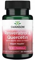 Swanson RESWERATROL KWERCETYNA PESTKI WINOGRON Quercetin SERCE KRĄŻENIE
