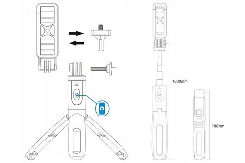 SELFIE-STICK KIJEK DO TELEFONU KAMER GOPRO STATYW SKŁADANY TRIPOD WEBSKI na Arena.pl