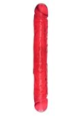Realistyczne Czerwone Dildo - Obustronny Penis Double Dong 32Cm