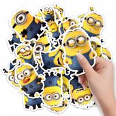 NAKLEJKI ETYKIETY NA ZESZYT NALEPKA Z POSTACIAMI MINIONKI WZORY 10SZT