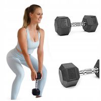 HANTLA HEX 12,5KG SZTANGIELKA CIĘŻAREK OGUMOWANY STAŁY CIĘŻAR POWLEKANY