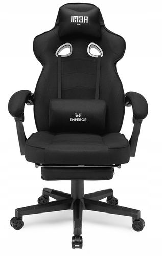 Fotel gamingowy biurowy krzesło gracza Emperor czarnyTkanina na Arena.pl